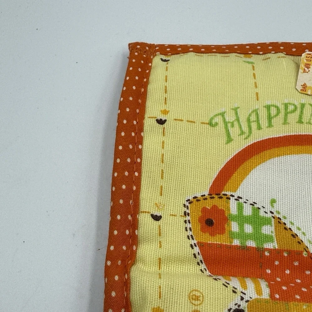 Vintage 1970s Butterfly Oven Mitt Happiness Retro Mod‎ Kitchen Linen NOS